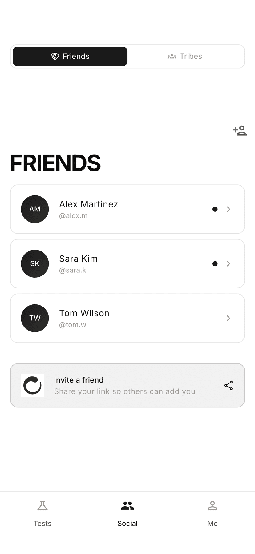 Friends and connections